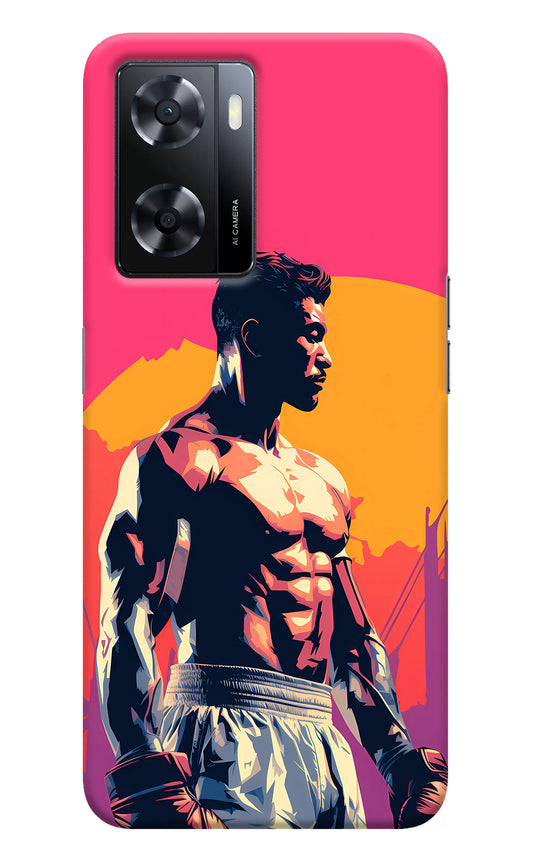 Sunset Warrior (AI Generated) Oppo A57 2022 Back Cover