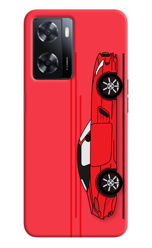 Red Velocity Oppo A57 2022 Hard Case Back Cover by Casekaro