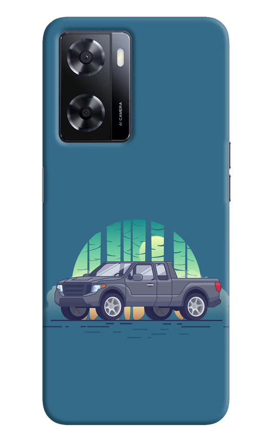 Retro Garage Vibe Oppo A57 2022 Hard Case Back Cover by Casekaro