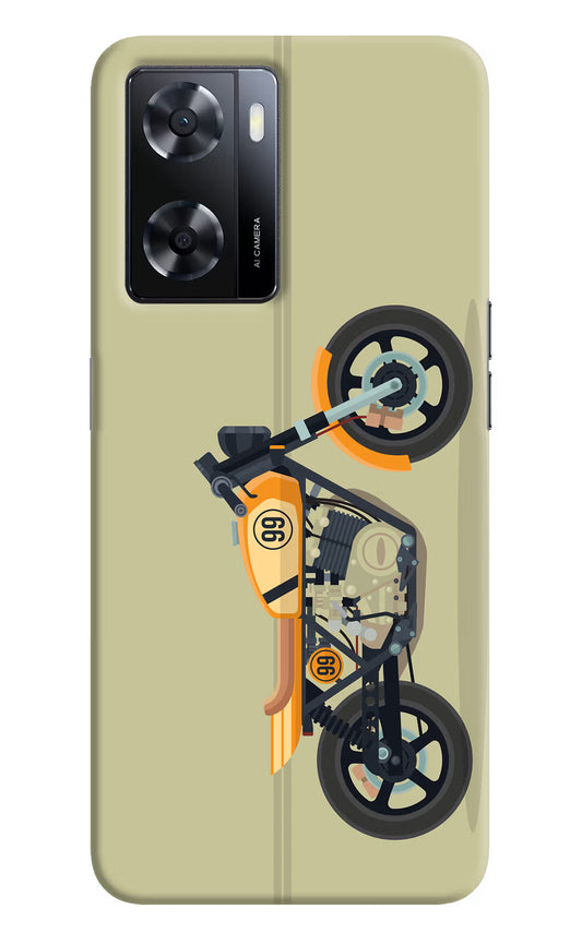 Vertical Speedster Oppo A57 2022 Hard Case Back Cover by Casekaro