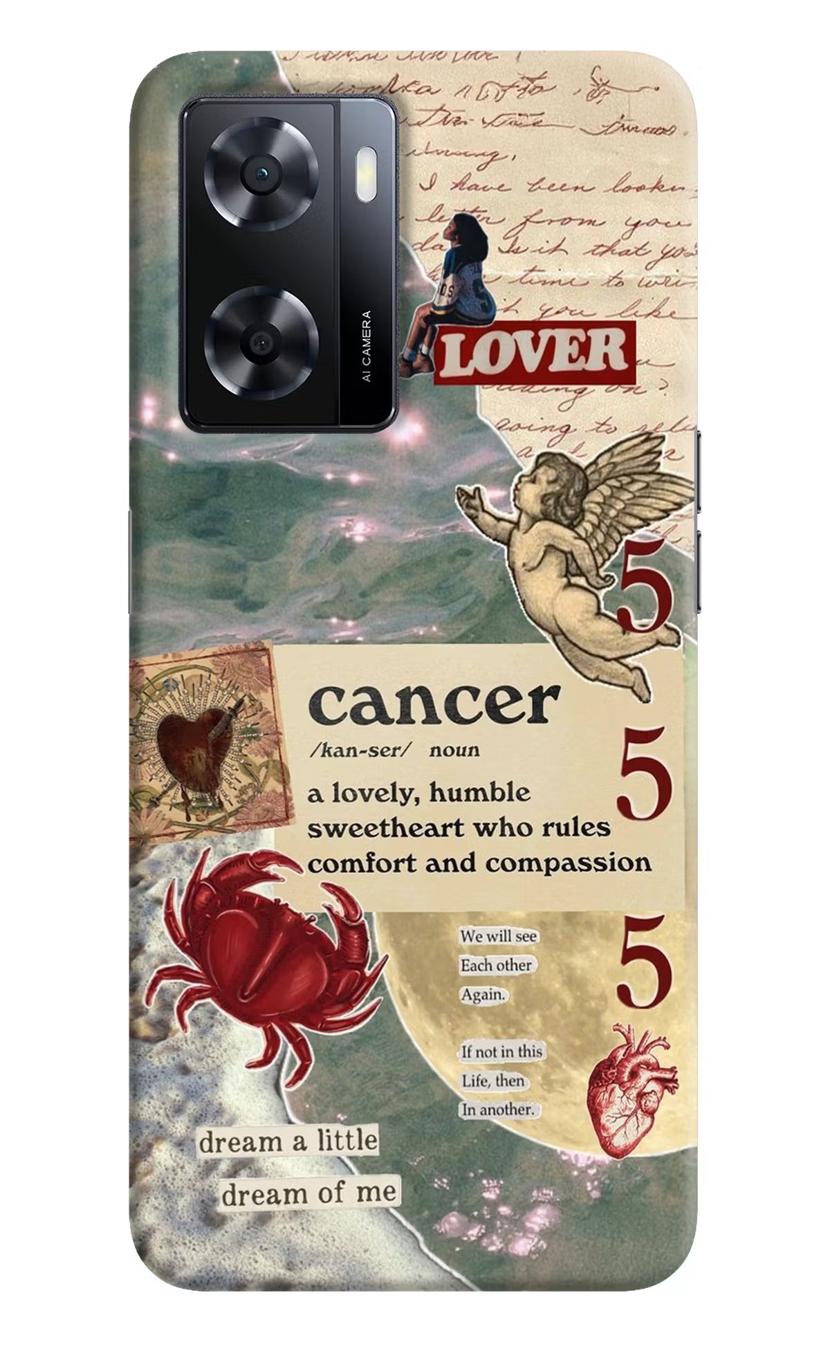 Cancer Zodiac Oppo A57 2022 Hard Case Back Cover by Casekaro