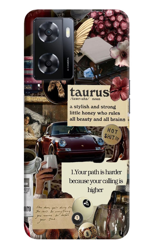 Taurus Zodiac Oppo A57 2022 Hard Case Back Cover by Casekaro