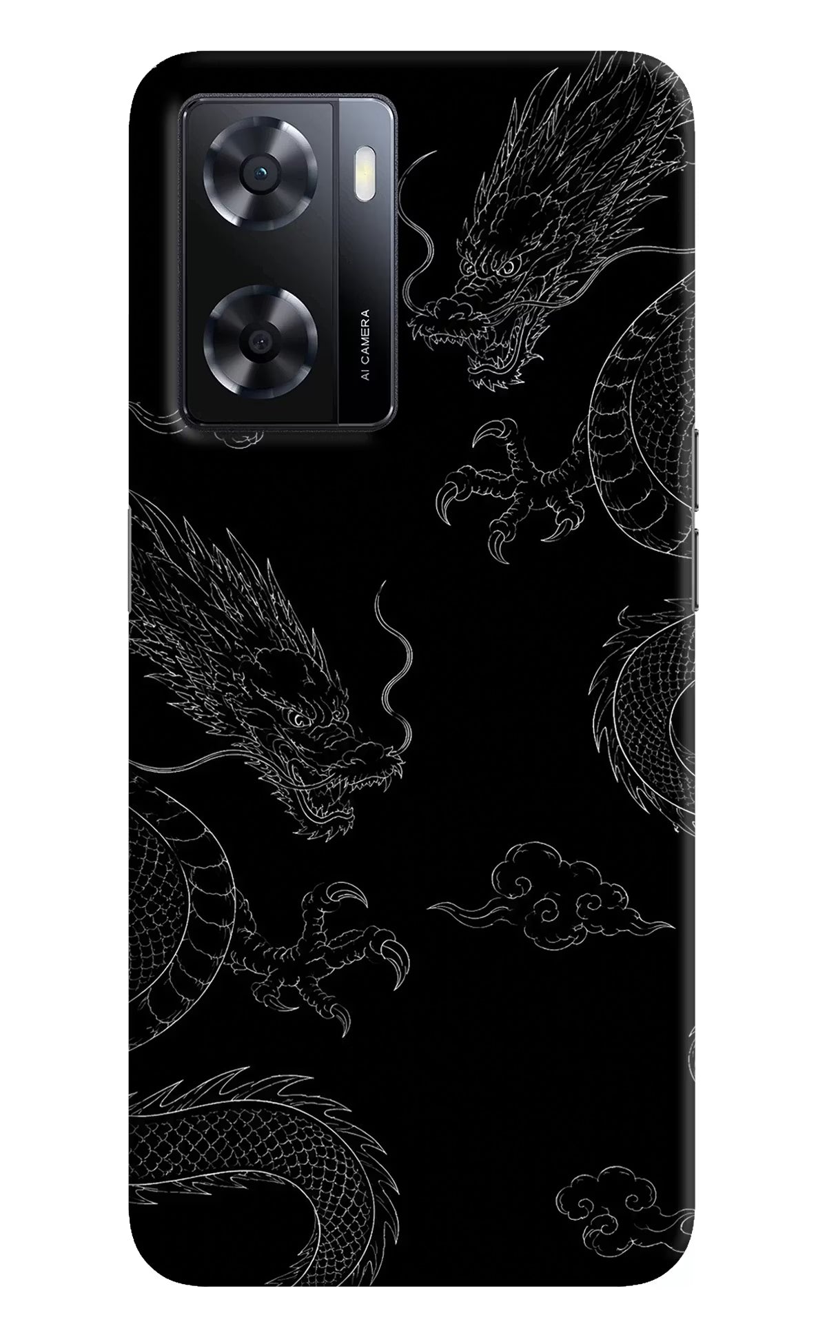 Twin Dragons Oppo A57 2022 Hard Case Back Cover by Casekaro