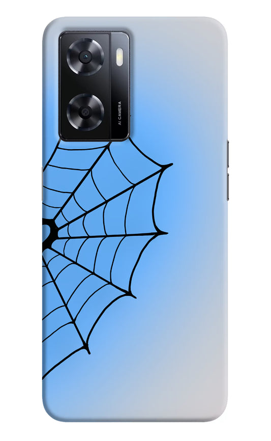 Blue Web Oppo A57 2022 Hard Case Back Cover by Casekaro