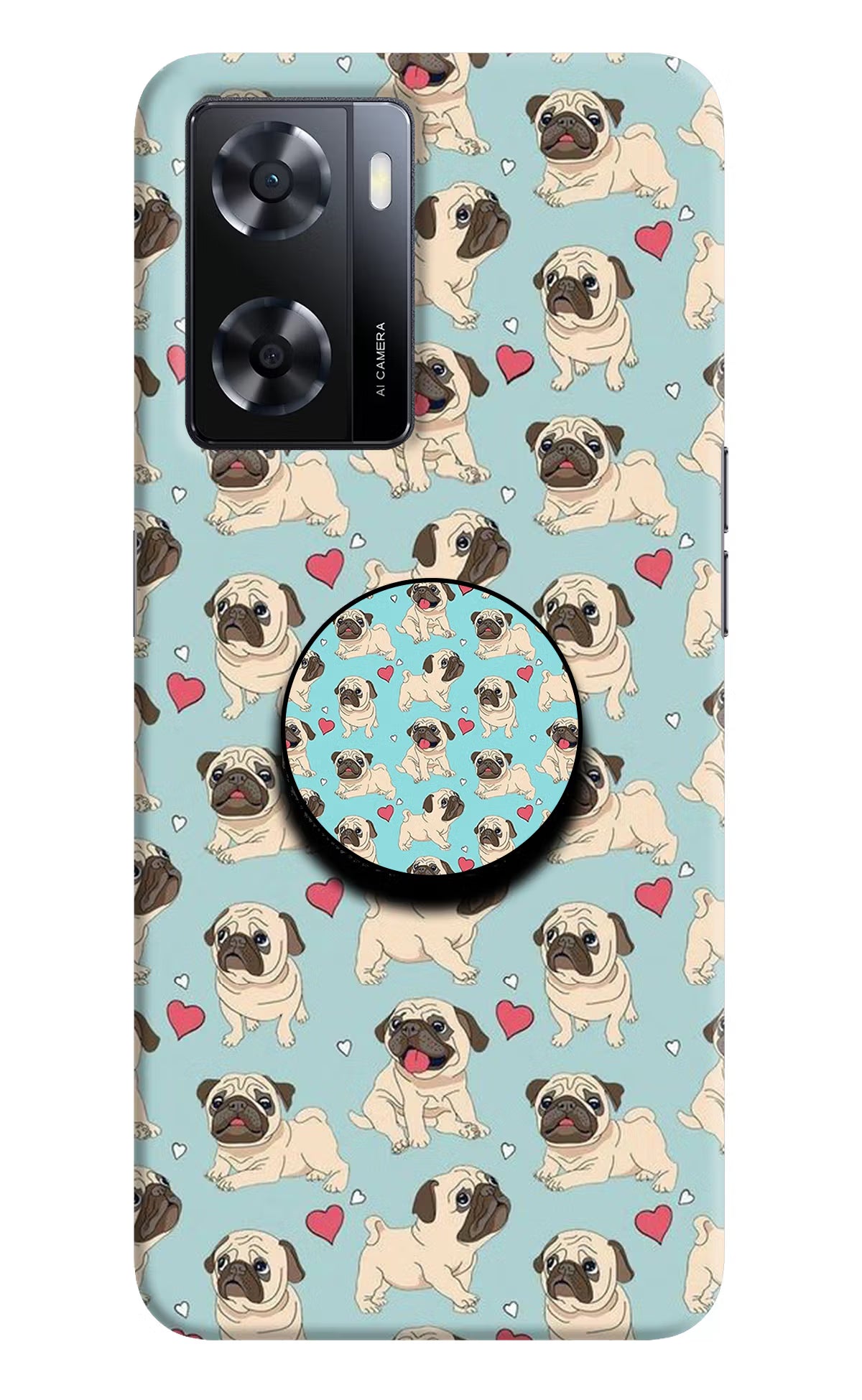 Pug Dog Oppo A57 2022 Pop Case by Casekaro