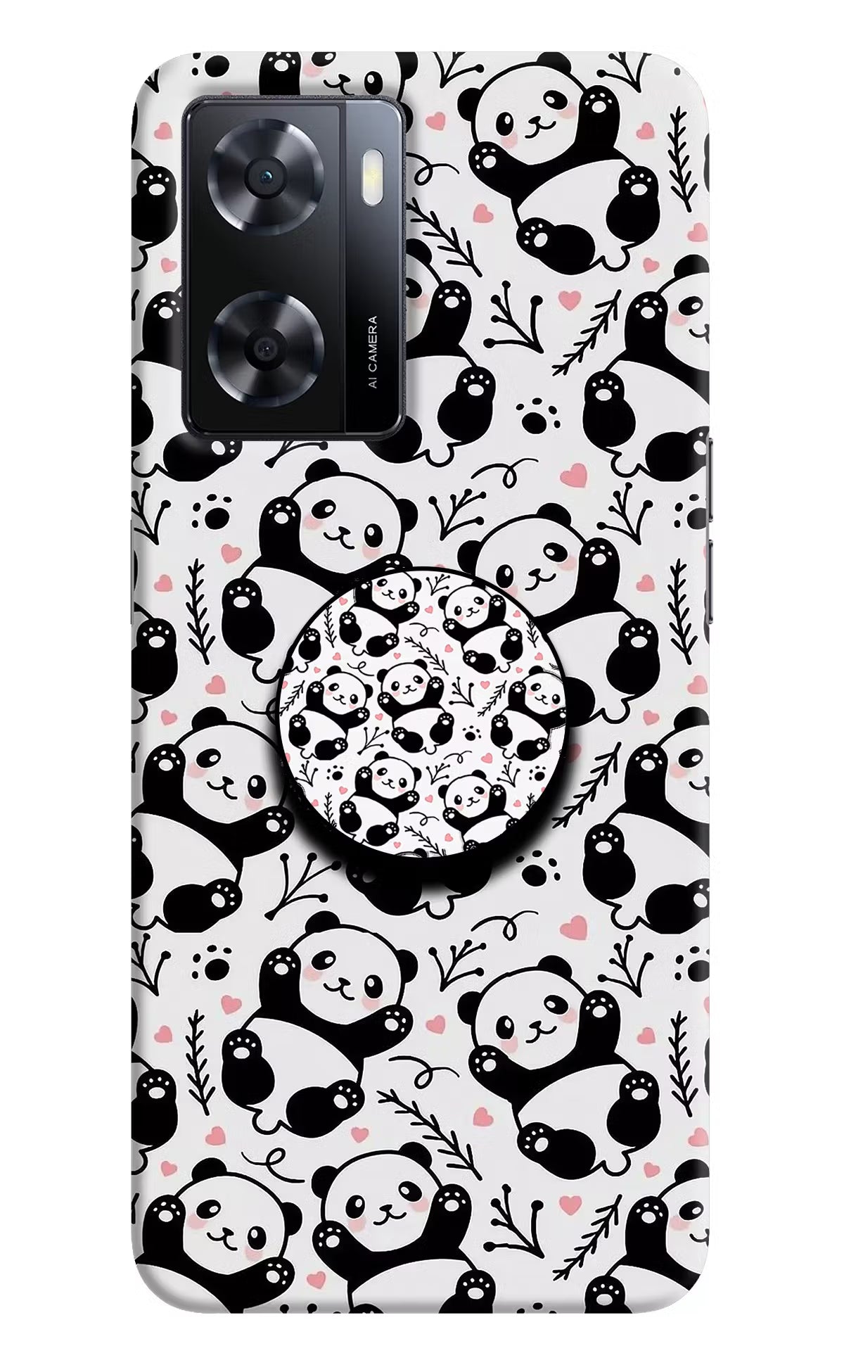 Cute Panda Oppo A57 2022 Pop Case by Casekaro