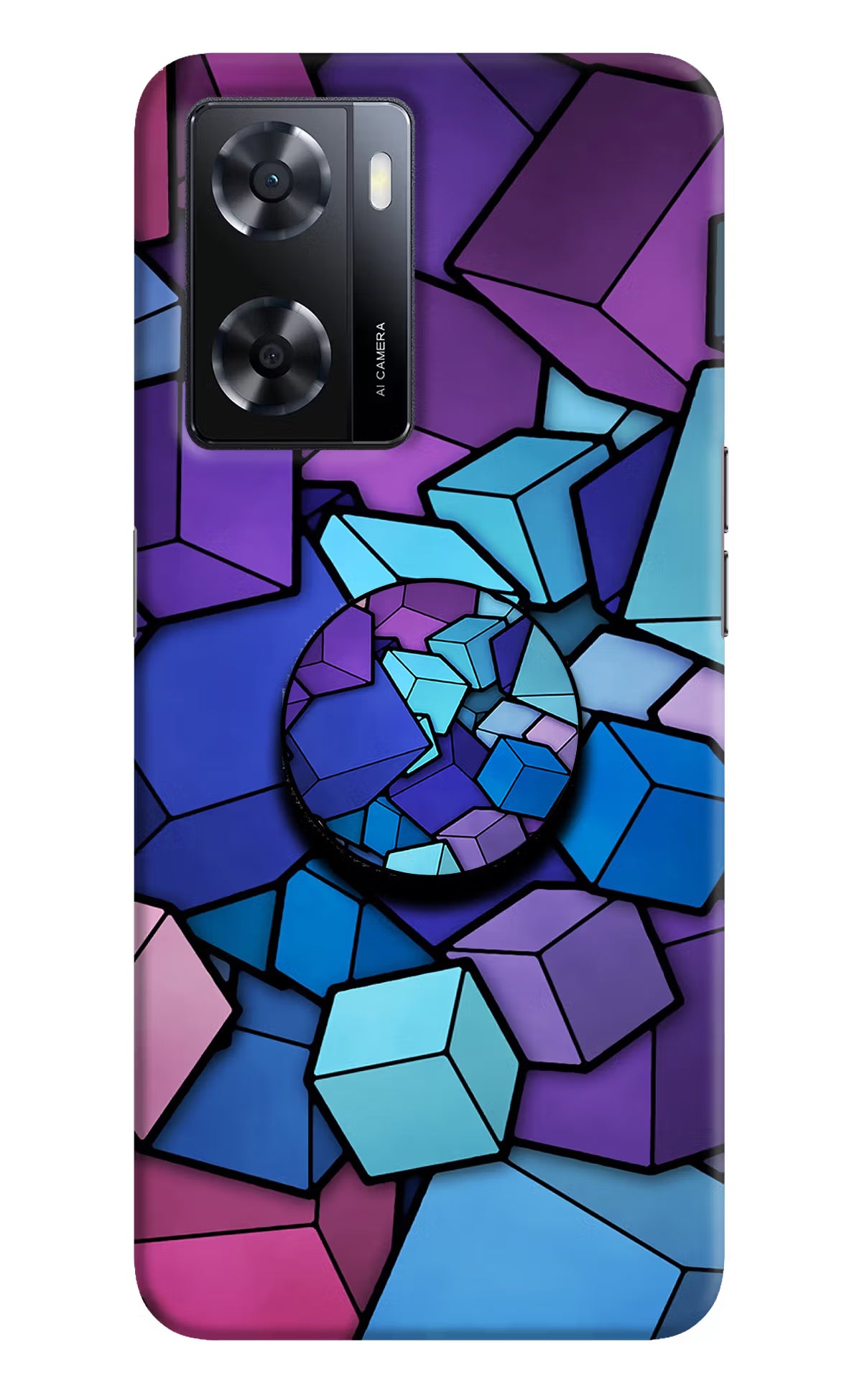 Cubic Abstract Oppo A57 2022 Pop Case by Casekaro