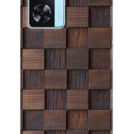 Wooden Cube Design Oppo A77 2022 Back Cover
