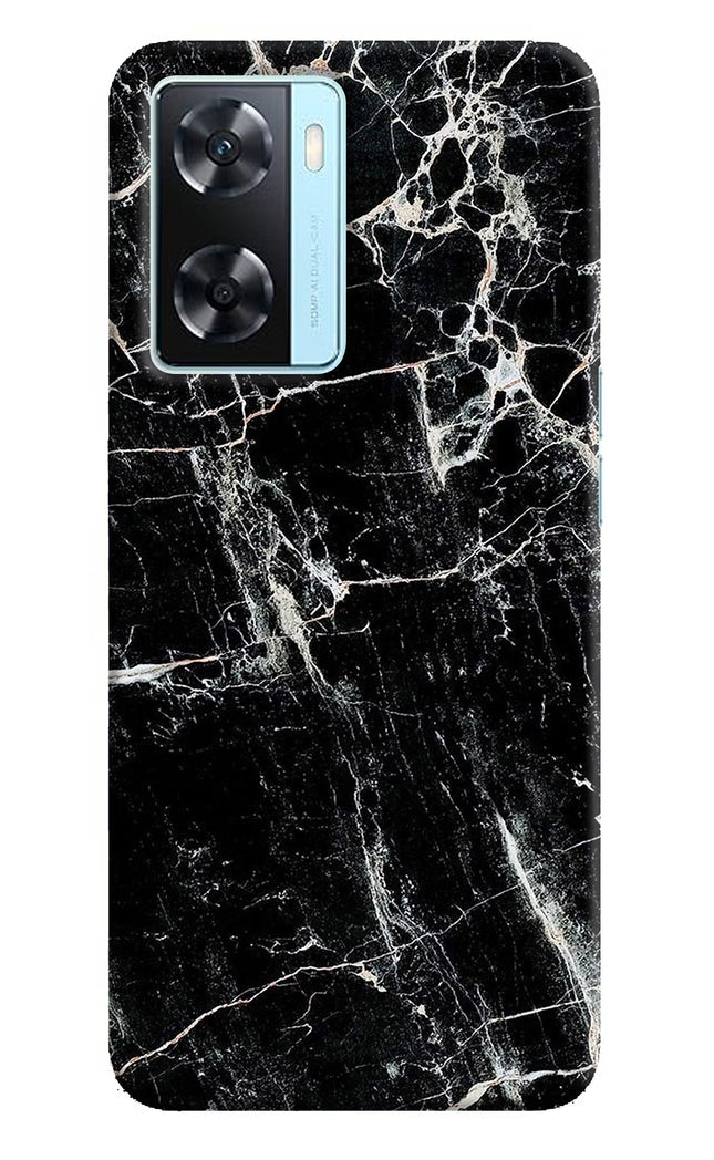 Black Marble Texture Oppo A77 2022 Back Cover
