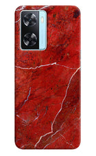 Red Marble Design Oppo A77 2022 Back Cover