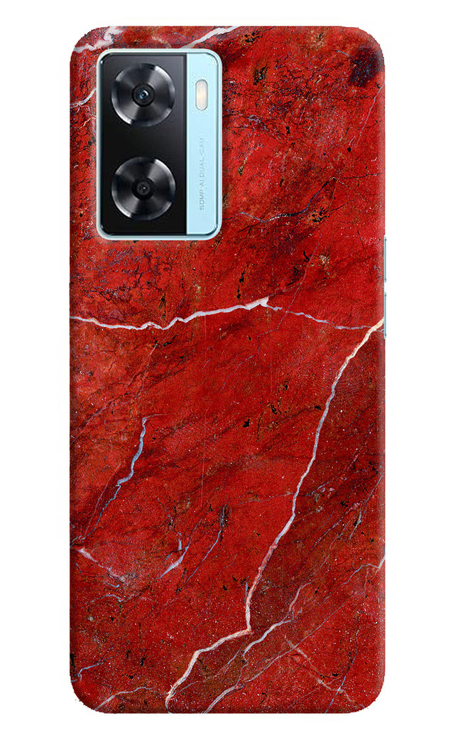 Red Marble Design Oppo A77 2022 Back Cover