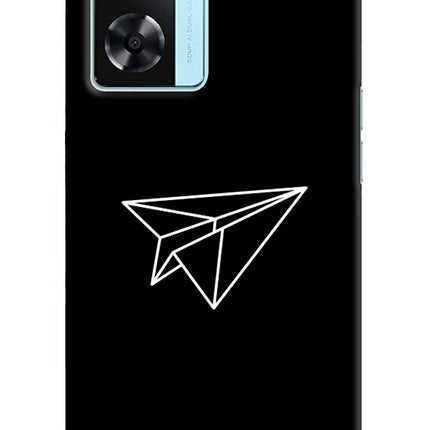 Paper Plane White Oppo A77 2022 Back Cover