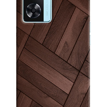 Wooden Texture Design Oppo A77 2022 Back Cover