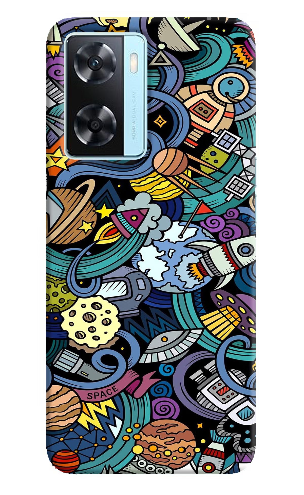 Space Abstract Oppo A77 2022 Back Cover