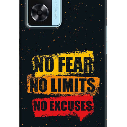 No Fear No Limits No Excuse Oppo A77 2022 Back Cover