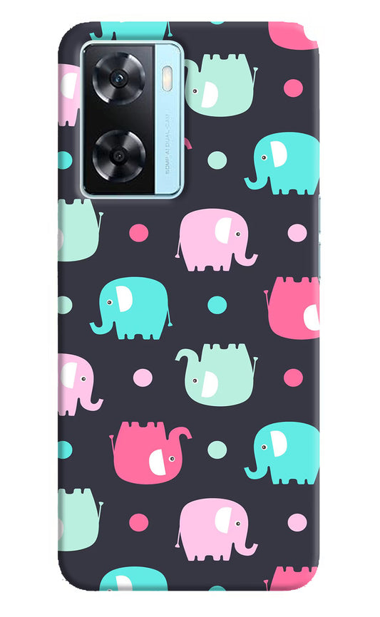 Elephants Oppo A77 2022 Back Cover