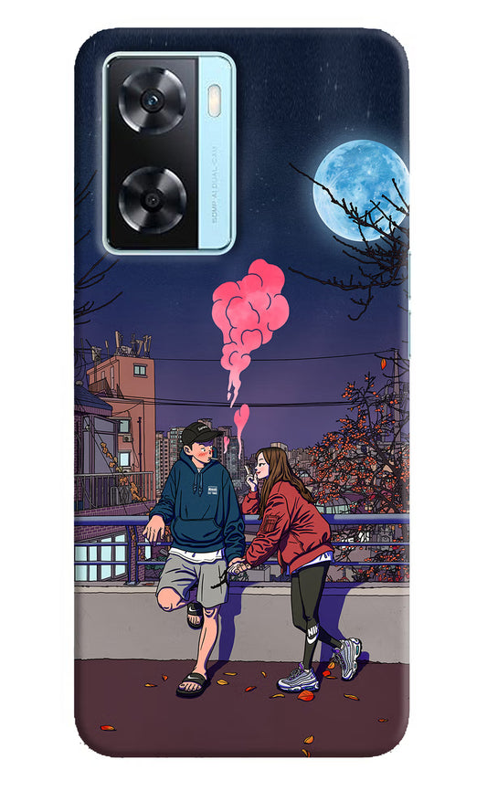 Chilling Couple Oppo A77 2022 Back Cover