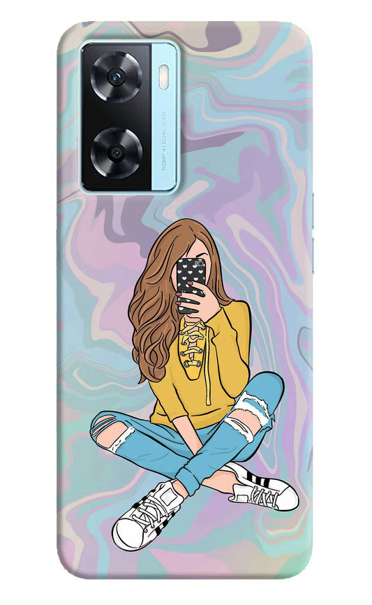Selfie Girl Oppo A77 2022 Back Cover