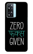 Zero Fucks Given Oppo A77 2022 Back Cover