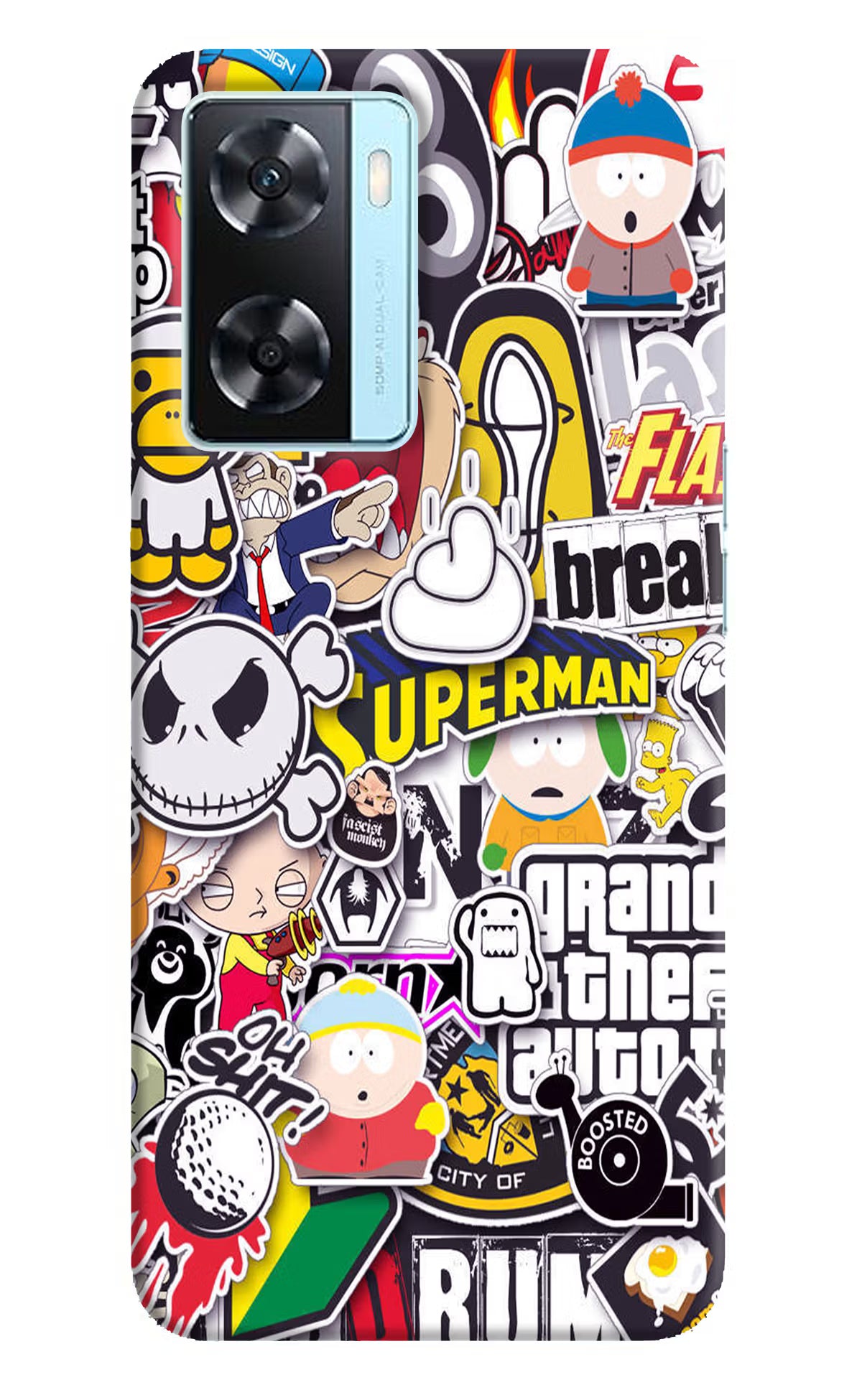 Sticker Bomb Oppo A77 2022 Back Cover