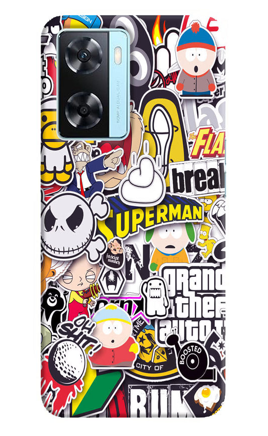 Sticker Bomb Oppo A77 2022 Back Cover