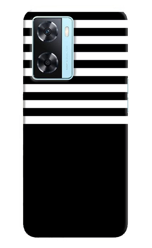 Black and White Print Oppo A77 2022 Back Cover