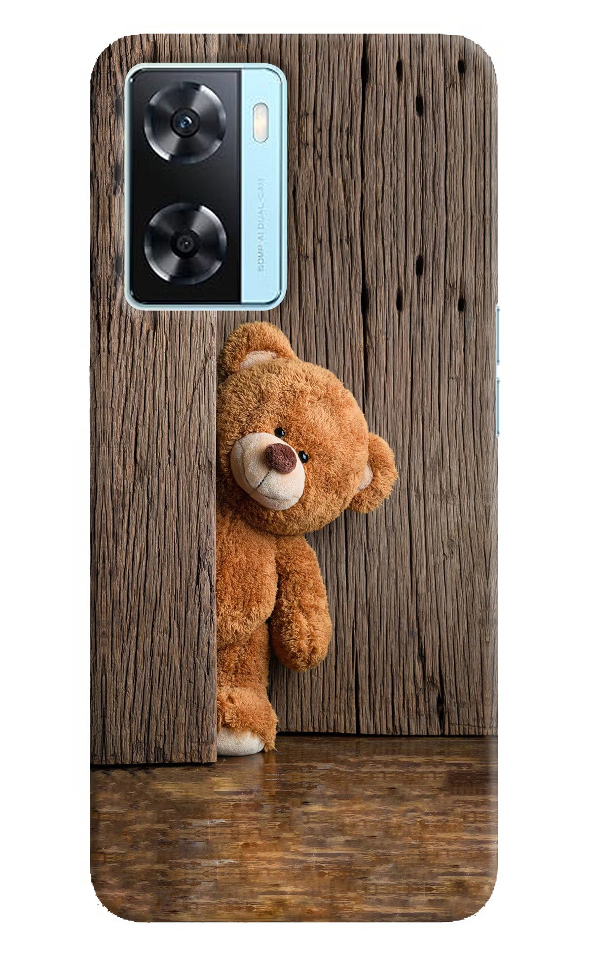 Teddy Wooden Oppo A77 2022 Back Cover