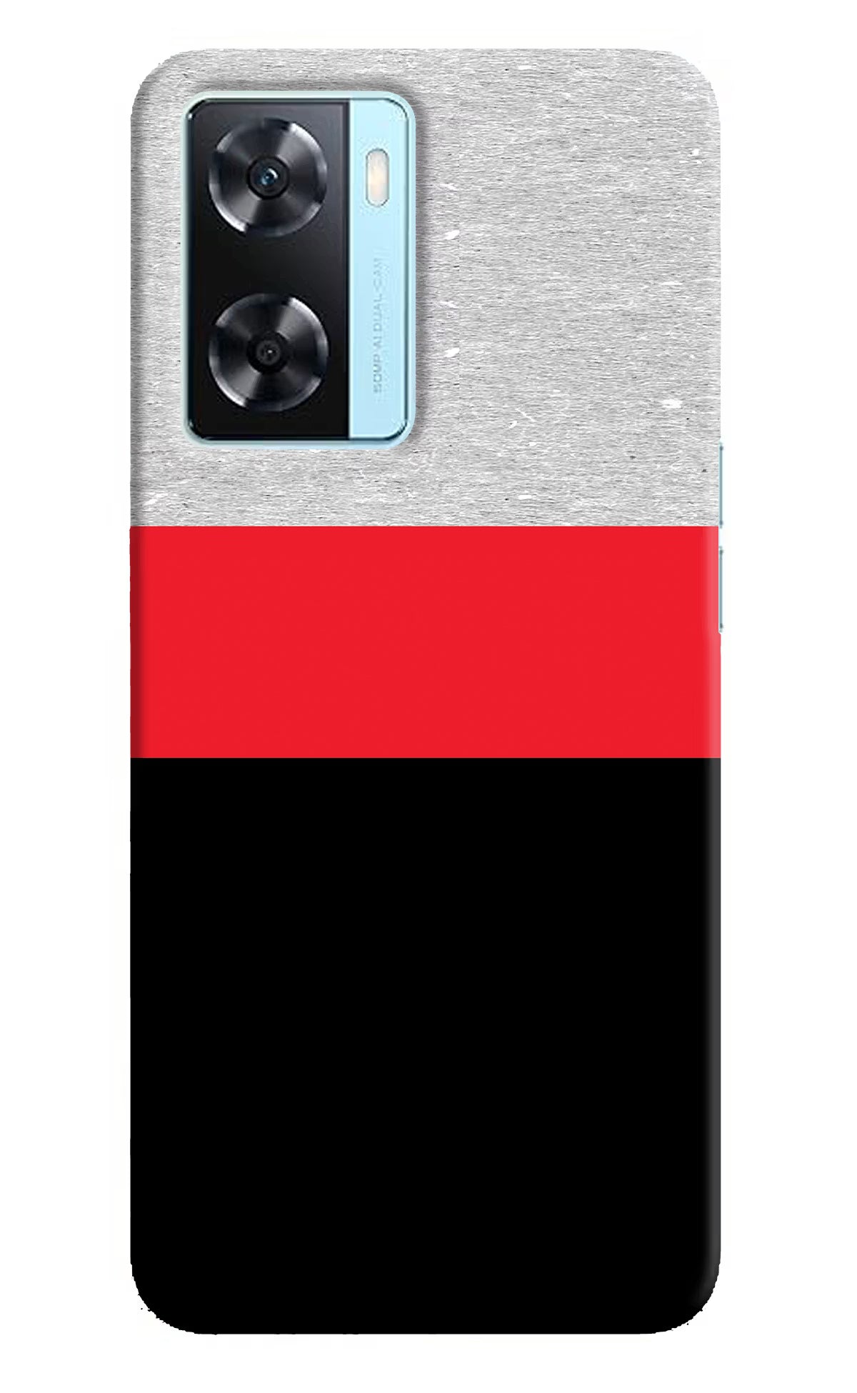 Tri Color Pattern Oppo A77 2022 Back Cover