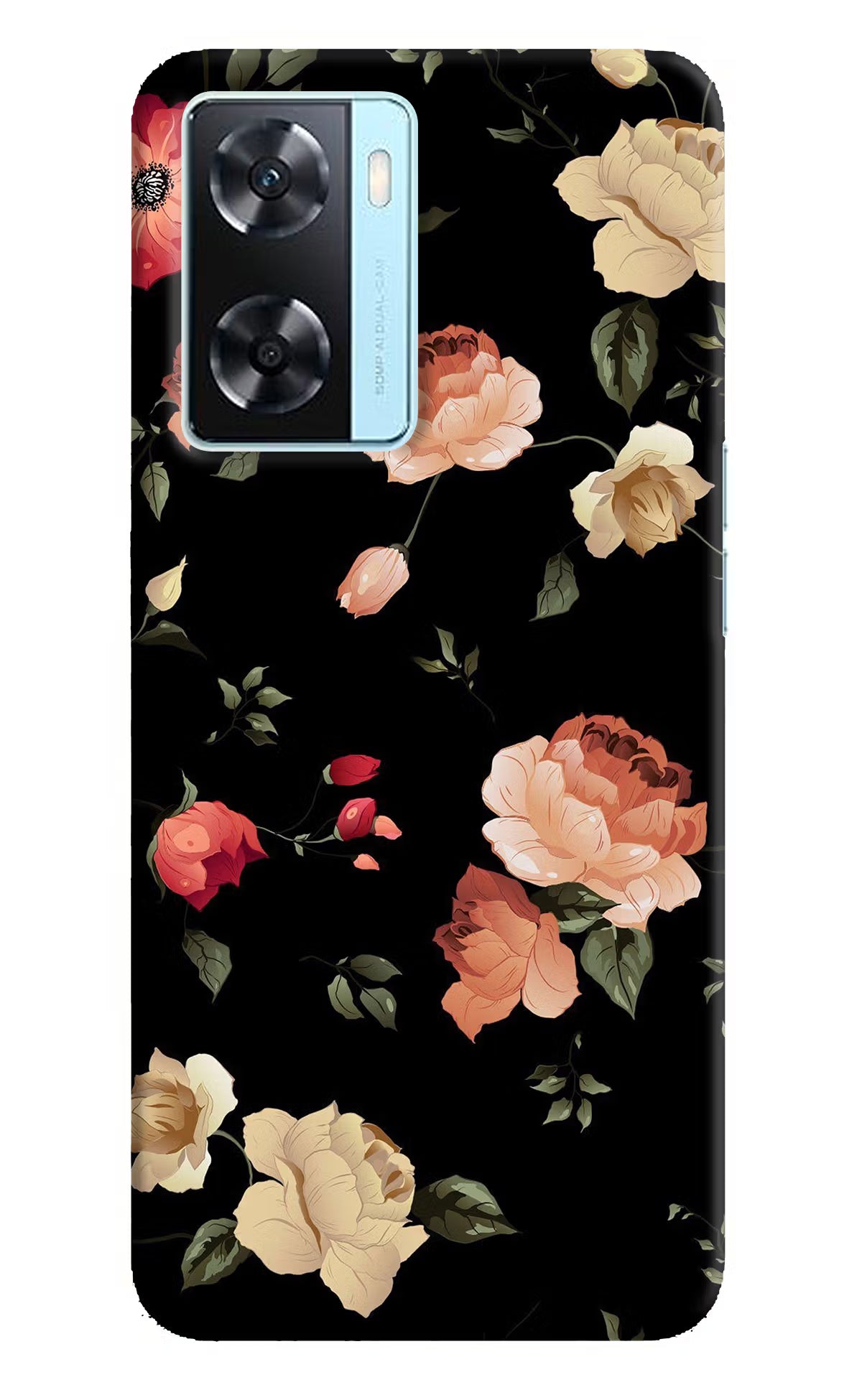 Flowers Oppo A77 2022 Back Cover