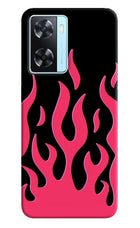 Fire Flames Oppo A77 2022 Back Cover