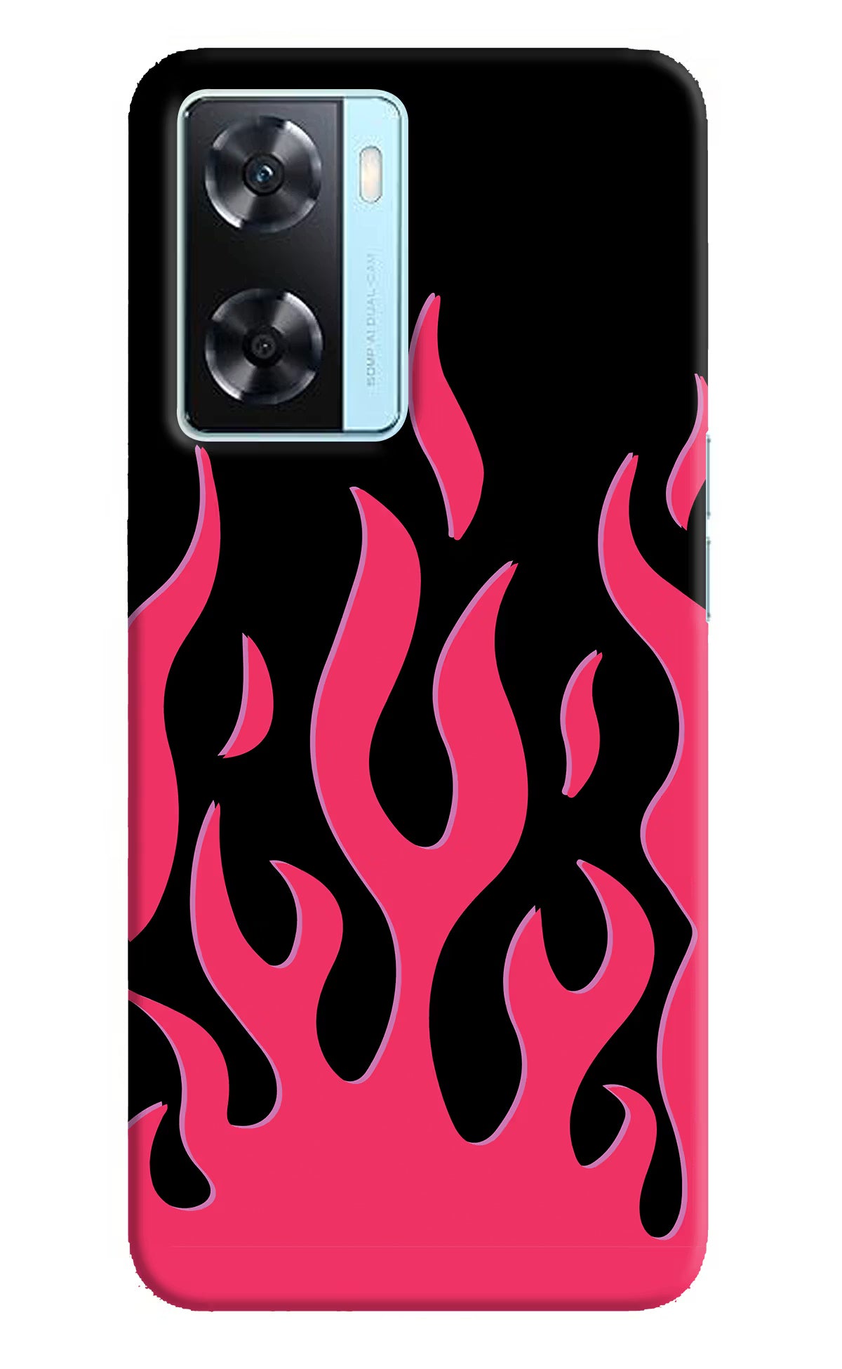 Fire Flames Oppo A77 2022 Back Cover