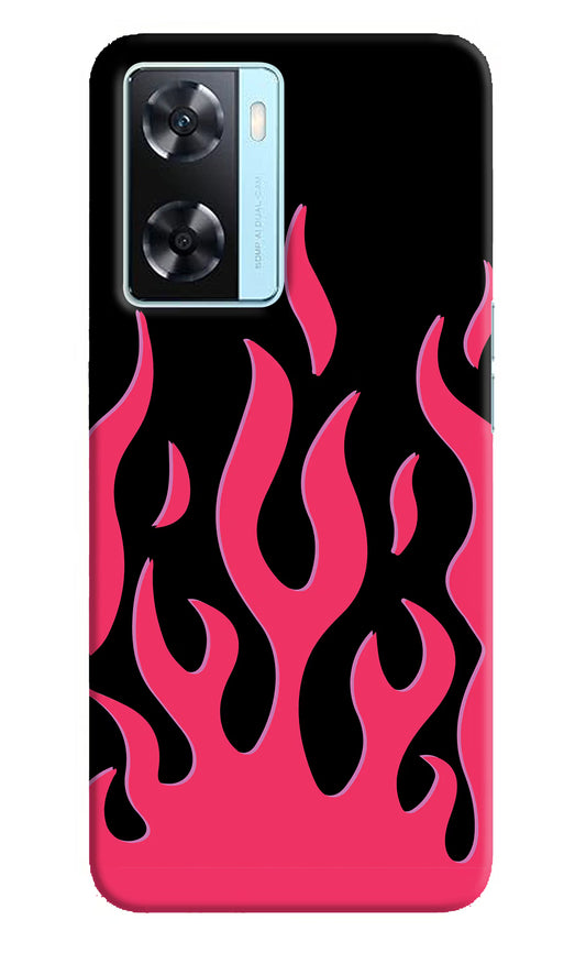Fire Flames Oppo A77 2022 Back Cover
