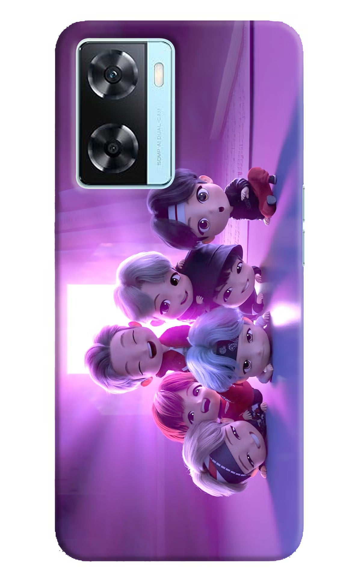 BTS Chibi Oppo A77 2022 Back Cover