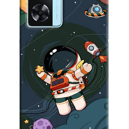 Cartoon Astronaut Oppo A77 2022 Back Cover