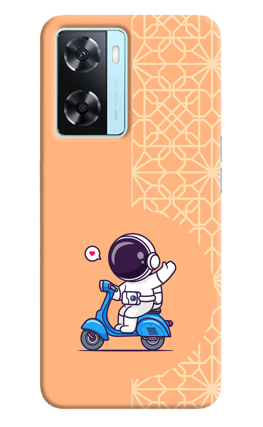 Cute Astronaut Riding Oppo A77 2022 Back Cover