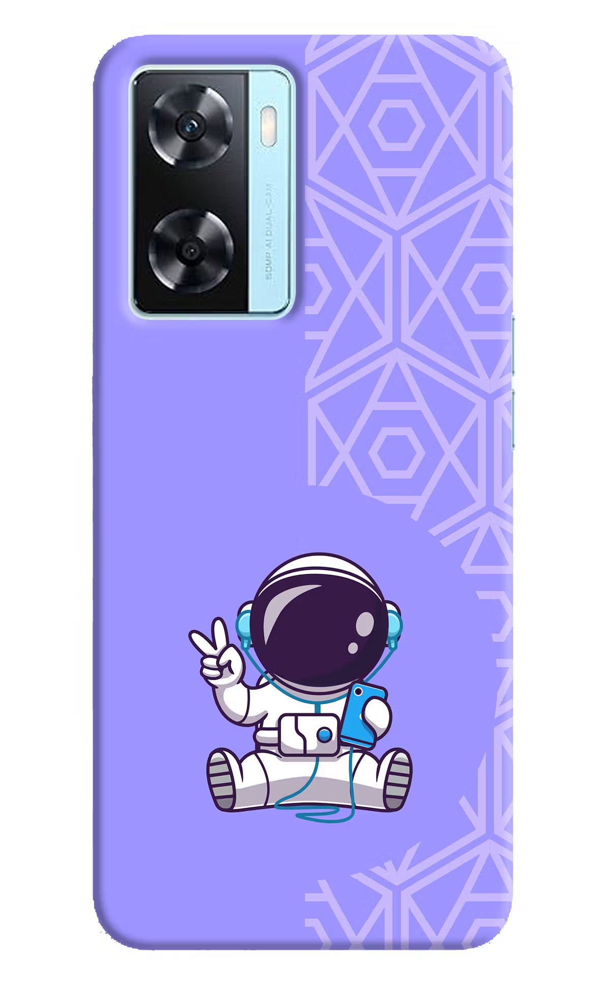 Cute Astronaut Chilling Oppo A77 2022 Back Cover