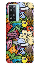 Veggie Doodle Oppo A77 2022 Back Cover