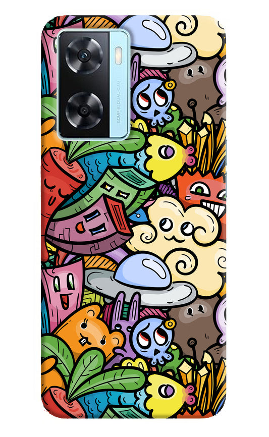 Veggie Doodle Oppo A77 2022 Back Cover