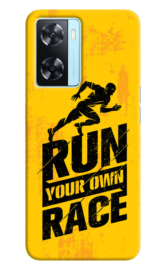 Run Your Own Race Oppo A77 2022 Back Cover