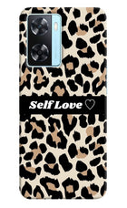 Leopard Print Self Love Oppo A77 2022 Back Cover