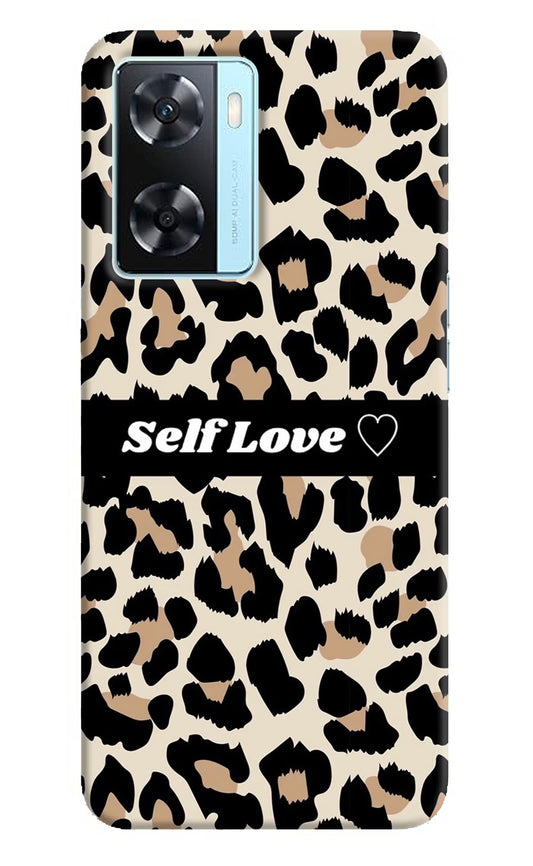 Leopard Print Self Love Oppo A77 2022 Back Cover