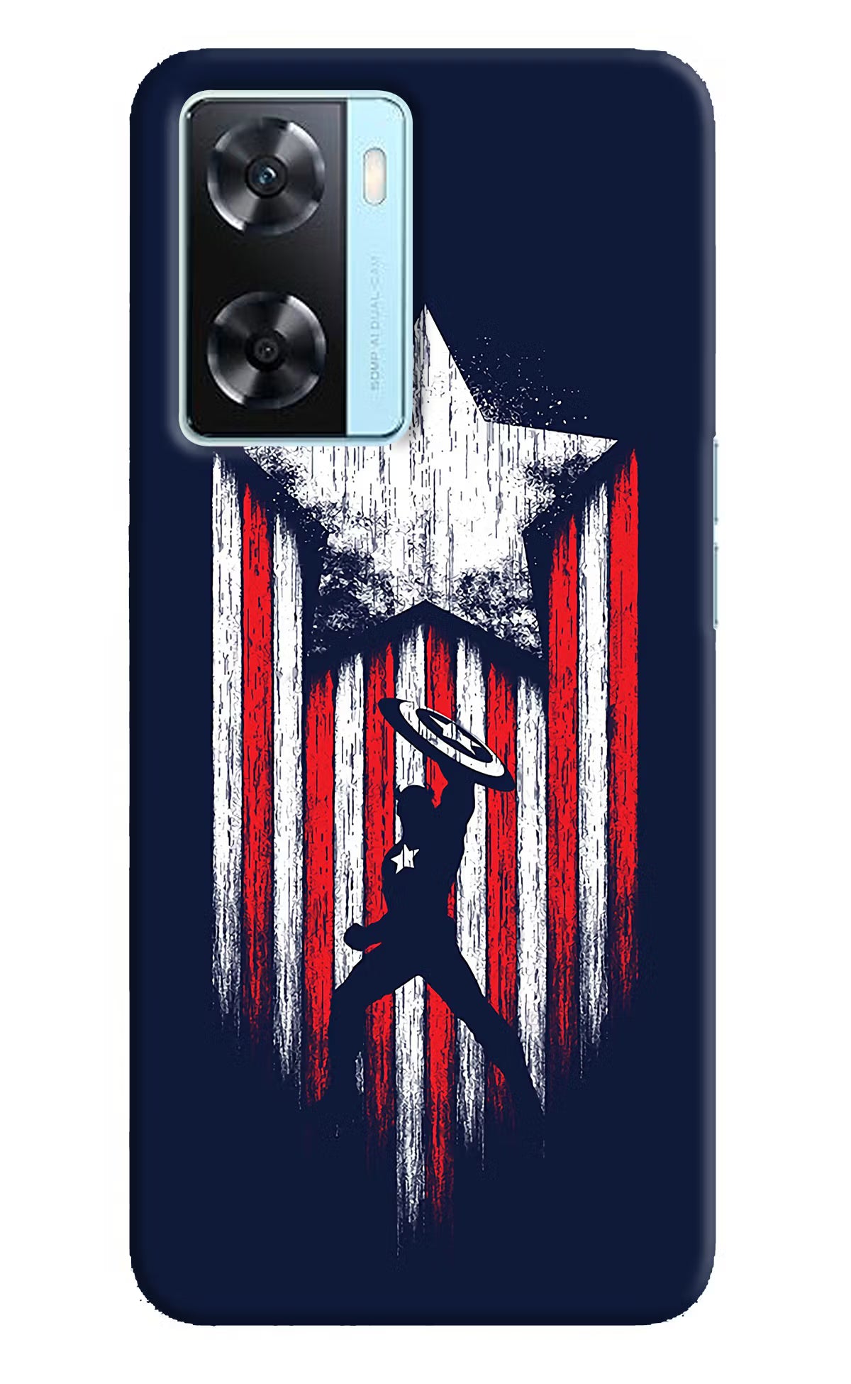 Captain America Marvel Art Oppo A77 2022 Back Cover