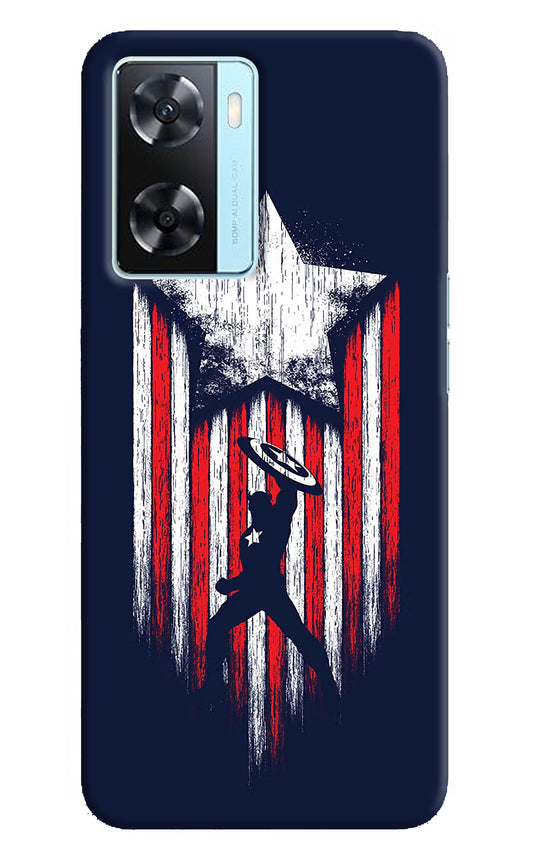 Captain America Marvel Art Oppo A77 2022 Back Cover