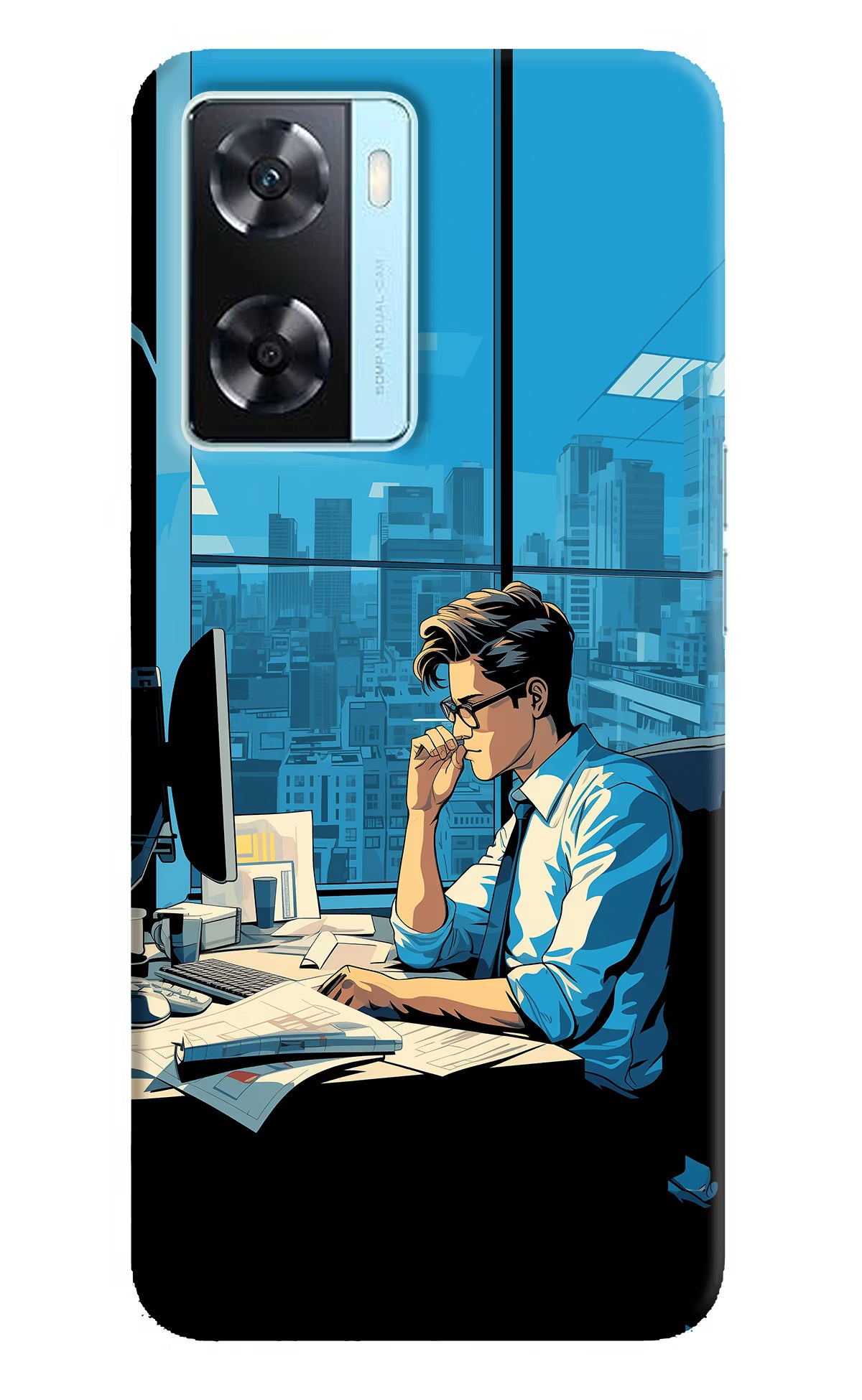 Focused Hustler (AI Generated) Oppo A77 2022 Back Cover