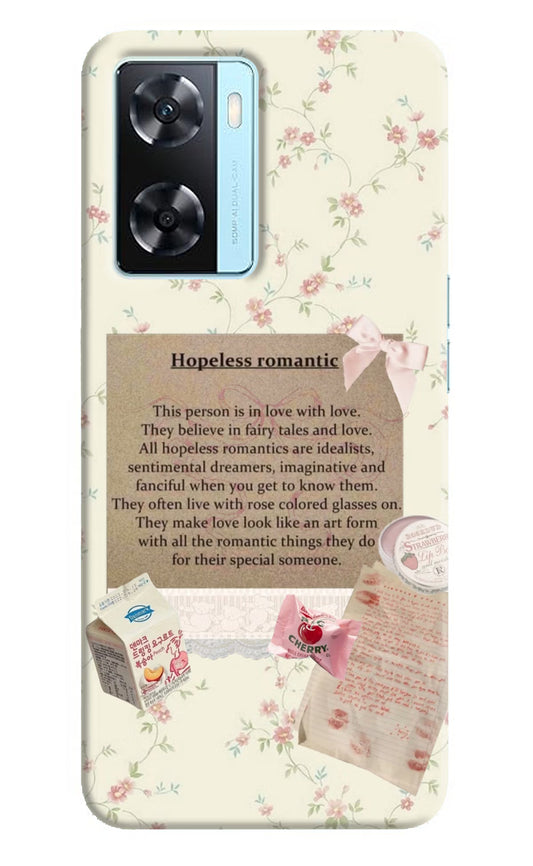 Hopeless Romantic Oppo A77 2022 Back Cover