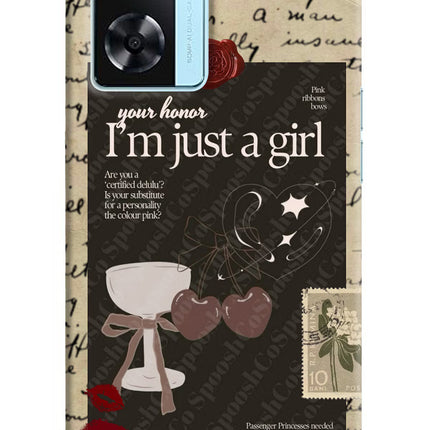 I am just a girl Oppo A77 2022 Back Cover