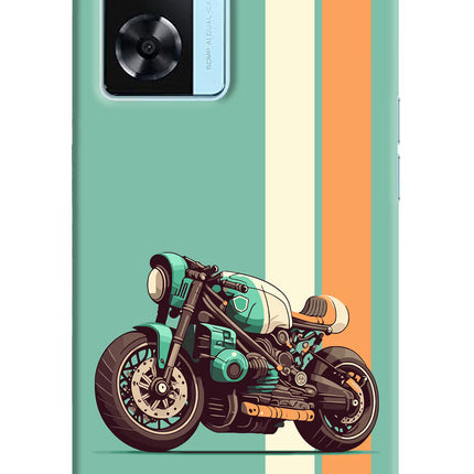 Striped Moto Drift Oppo A77 2022 Back Cover