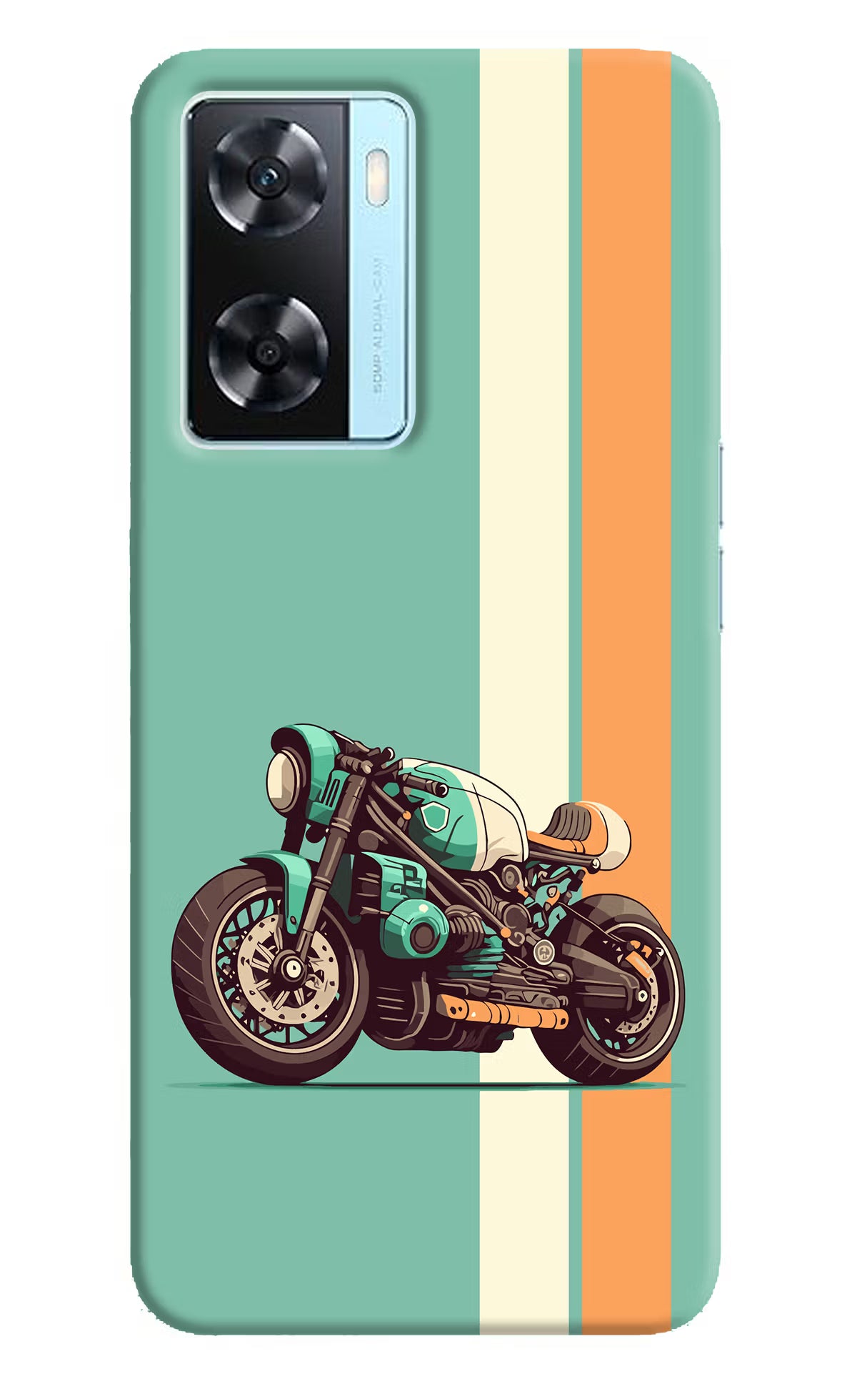 Striped Moto Drift Oppo A77 2022 Back Cover