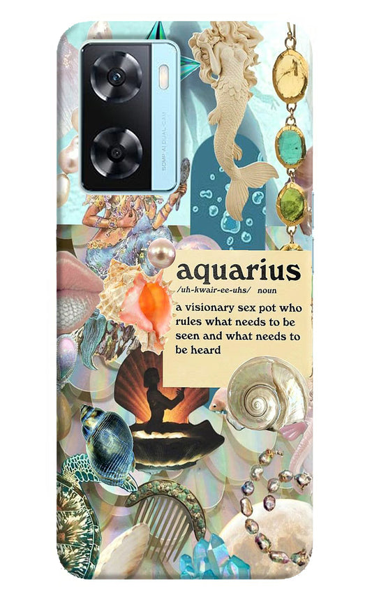 Aquarius Zodiac Oppo A77 2022 Hard Case Back Cover by Casekaro