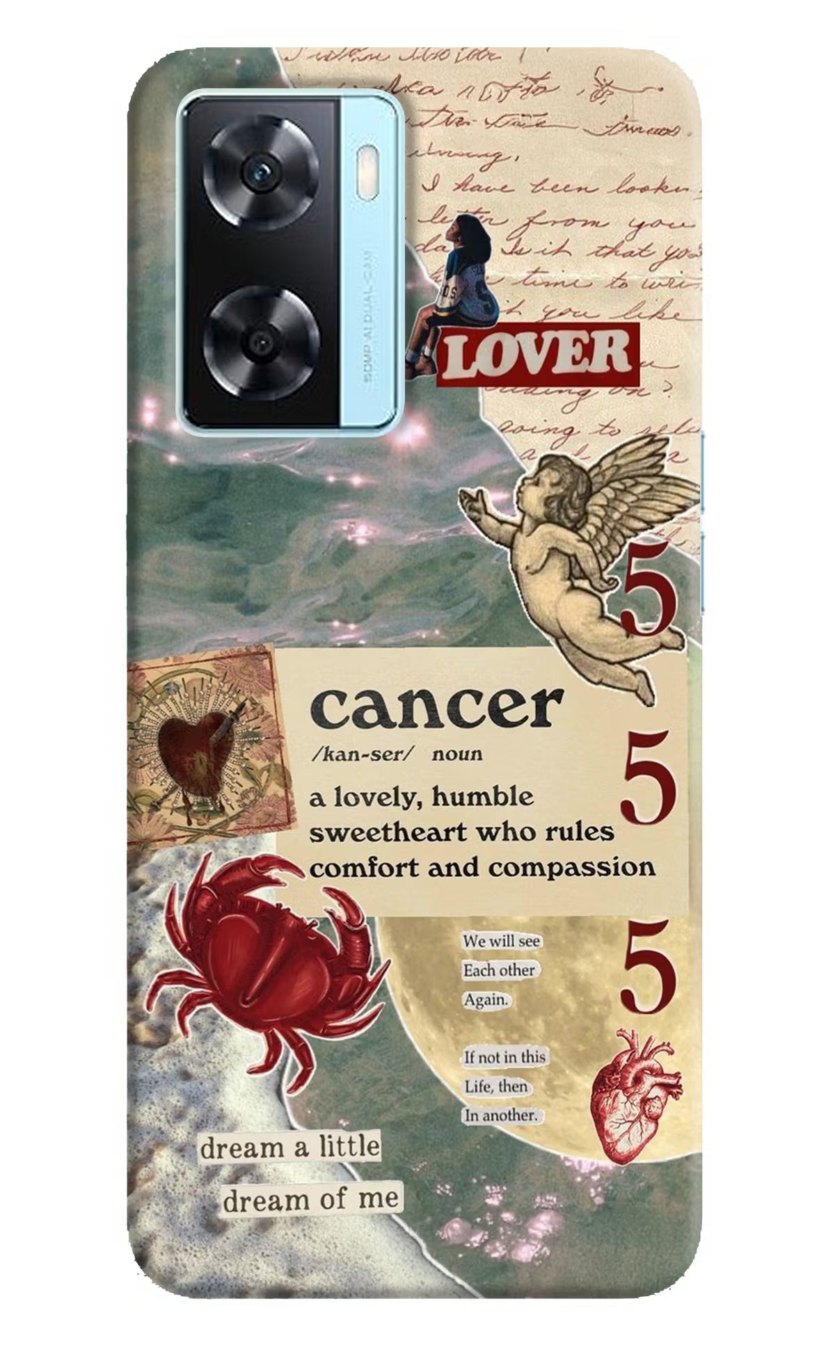 Cancer Zodiac Oppo A77 2022 Hard Case Back Cover by Casekaro